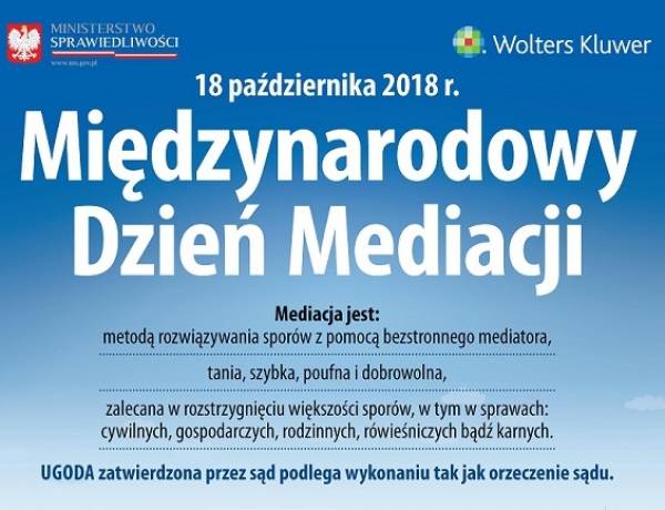 18 października 2018 r. - Międzynarodowy Dzień Mediacji